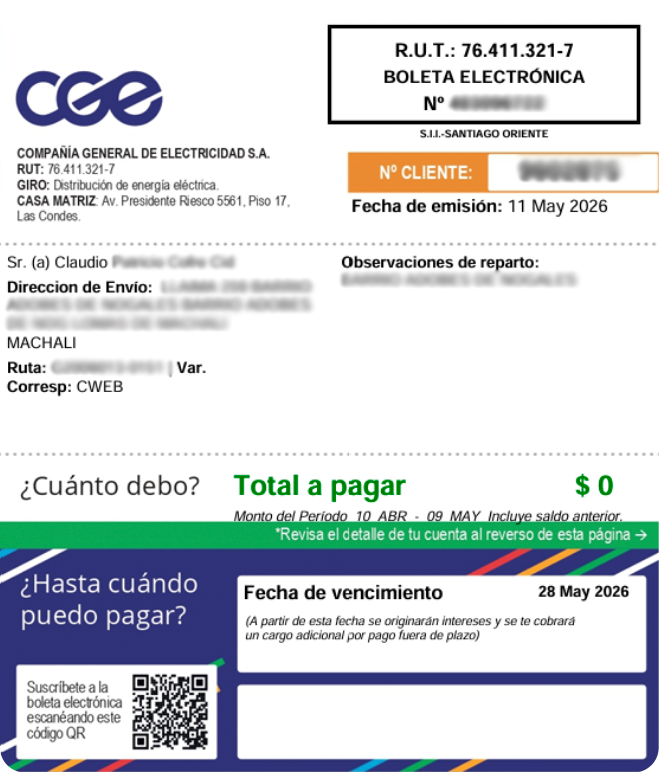 Boleta Después ($0)